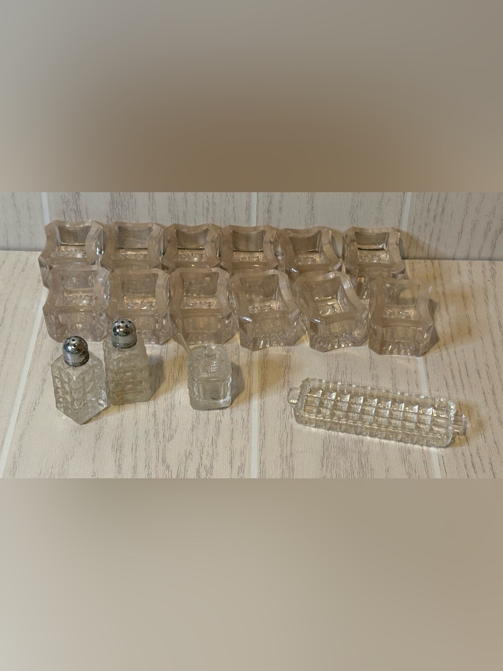 Vintage Salt Cellars Dips 12 With Extras Antique